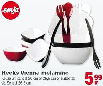 Promoties Reeks vienna melamine - Emsa - Geldig van 01/12/2010 tot 31/12/2010 bij Makro