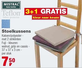 Promotions Stoelkussens - Mistral Home Textiles - Valide de 01/12/2010 à 31/12/2010 chez Makro