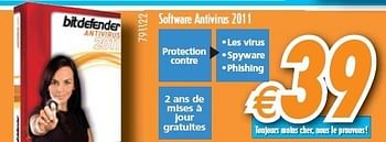 Promotions Software Antivirus 2011 - Bitdefender - Valide de 01/12/2010 à 31/12/2010 chez Krefel
