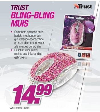 Promoties Bling-bling muis - Trust - Geldig van 06/12/2010 tot 04/01/2011 bij Auva