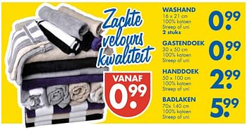 Promoties Washand - Huismerk - Zeeman  - Geldig van 06/12/2010 tot 18/12/2010 bij Zeeman