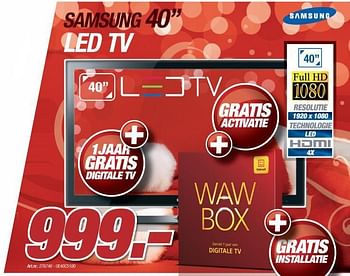 Promoties Led-tv - Samsung - Geldig van 06/12/2010 tot 04/01/2011 bij Auva