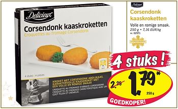 Promoties Corsendonk kaaskroketten - Delicieux - Geldig van 06/12/2010 tot 11/12/2010 bij Lidl