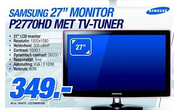 Promoties Monitor met tv-tuner - Samsung - Geldig van 06/12/2010 tot 04/01/2011 bij CBM ICT Solutions