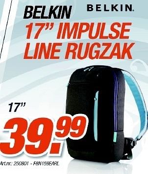 Promotions Impulse line rugzak - BELKIN - Valide de 06/12/2010 à 04/01/2011 chez Van Roey Automation