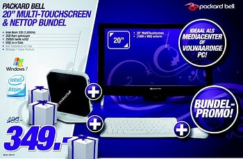 Promotions Multi-touchscreen &nettop bundel - Packard Bell - Valide de 06/12/2010 à 04/01/2011 chez Van Roey Automation