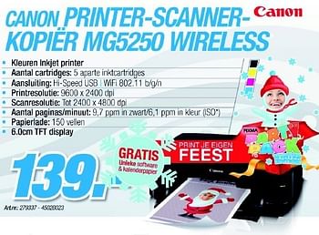 Promoties Printer-scanner-kopier - Canon - Geldig van 06/12/2010 tot 04/01/2011 bij Van Roey Automation