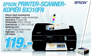 Promoties Printer-scanner-kopier - Epson - Geldig van 06/12/2010 tot 04/01/2011 bij VCD