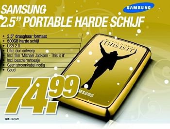 Promoties Portable harde schijf - Samsung - Geldig van 06/12/2010 tot 04/01/2011 bij Van Roey Automation