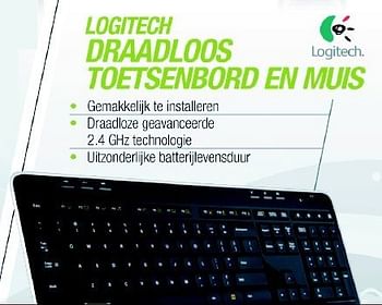 Promotions Draadloos toetsenbord en muis - Logitech - Valide de 06/12/2010 à 04/01/2011 chez PC Center
