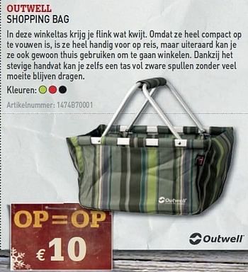 Promotions Shopping bag - Outwell - Valide de 08/12/2010 à 31/12/2010 chez A.S.Adventure