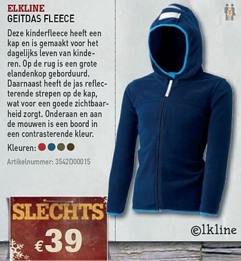 Promoties Geitdas fleece - Elkline - Geldig van 08/12/2010 tot 31/12/2010 bij A.S.Adventure