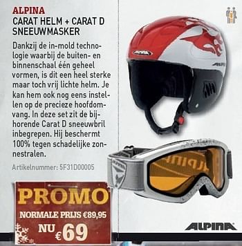 Promoties Carat helm+carat d sneeuw masker - Alpine - Geldig van 08/12/2010 tot 31/12/2010 bij A.S.Adventure