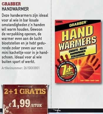 Promoties Handwarmer - Grabber - Geldig van 08/12/2010 tot 31/12/2010 bij A.S.Adventure