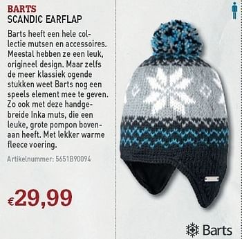 Promoties Scandic earflap - Barts - Geldig van 08/12/2010 tot 31/12/2010 bij A.S.Adventure