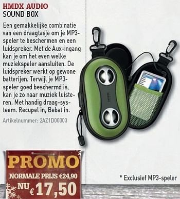 Promoties Sound box - HDMX Audio - Geldig van 08/12/2010 tot 31/12/2010 bij A.S.Adventure