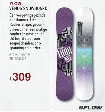 Promoties Venus snowboard - Flow - Geldig van 08/12/2010 tot 31/12/2010 bij A.S.Adventure