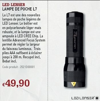 Promotions LAMPE DE POCHE  - LED Lenser - Valide de 08/12/2010 à 31/12/2010 chez A.S.Adventure