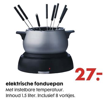 rib Smerig lavendel Huismerk - Hema Elektrische fonduepan - Promotie bij Hema