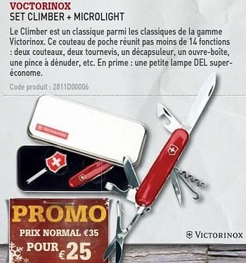Promotions SET CLIMBER + MICROLIGHT - Victorinox - Valide de 08/12/2010 à 31/12/2010 chez A.S.Adventure