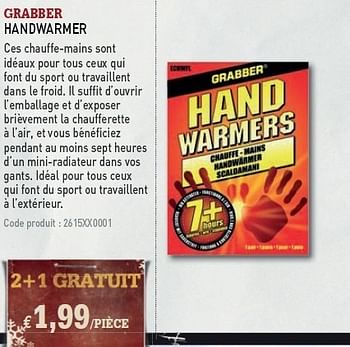 Promotions HANDWARMER - Grabber - Valide de 08/12/2010 à 31/12/2010 chez A.S.Adventure