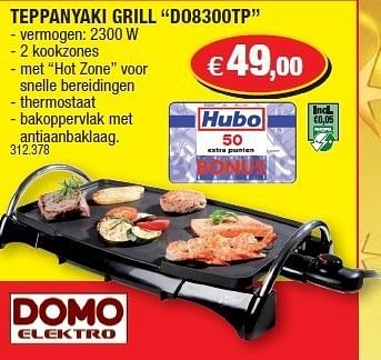 Promoties Teppanyaki grill  - Domo elektro - Geldig van 08/12/2010 tot 31/12/2010 bij Hubo