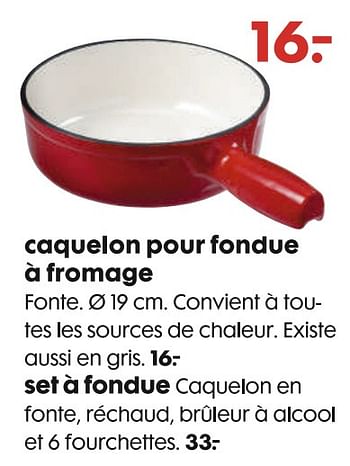 Psychiatrie Oplossen taart Huismerk - Hema Caquelon pour fondue a fromage - Promotie bij Hema