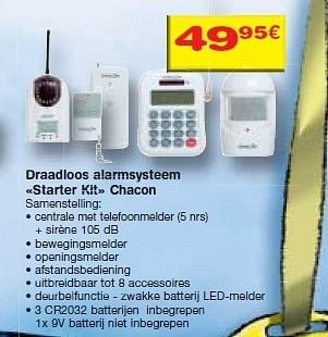 Promoties Draadloos alarmsysteem starter kit - Chacon - Geldig van 08/12/2010 tot 31/12/2010 bij BricoPlanit