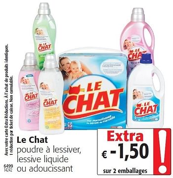 Promotion Colruyt Poudre A Lessiver Lessive Liquide Ou Adoucissant Le Chat Menage Valide Jusqua 4 Promobutler