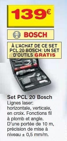 Promotions Set PCL 20 - Bosch - Valide de 08/12/2010 à 31/12/2010 chez BricoPlanit