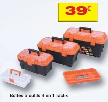 Promotions Boîtes à outils 4 en 1 Tactix - Produit maison - BricoPlanit - Valide de 08/12/2010 à 31/12/2010 chez BricoPlanit