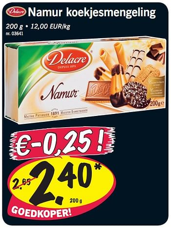 Promoties Namur koekjesmengeling - Delacre - Geldig van 09/12/2010 tot 11/12/2010 bij Lidl