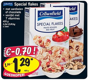 Promoties Special flakes - Crownfield - Geldig van 09/12/2010 tot 11/12/2010 bij Lidl