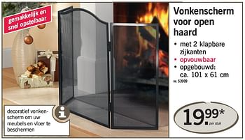 Promoties Vonkenscherm voor open haard - Huismerk - Lidl - Geldig van 09/12/2010 tot 11/12/2010 bij Lidl