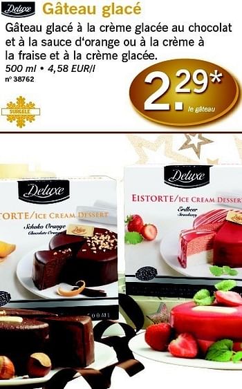 Deluxe Gateau Glace En Promotion Chez Lidl