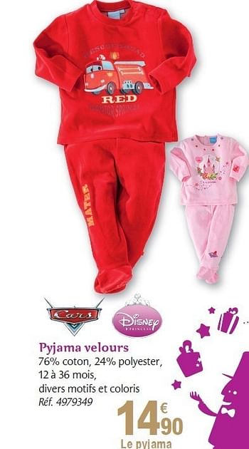 Promotion Carrefour Pyjama Velours Disney Bebe Et Grossesse Valide Jusqua 4 Promobutler