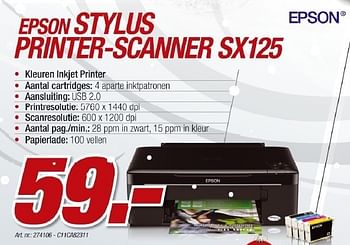 Promoties Stylus printer-scanner - Epson - Geldig van 20/12/2010 tot 15/01/2011 bij Auva