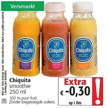 Chiquita Smoothie 250 ml - Promotie bij Colruyt