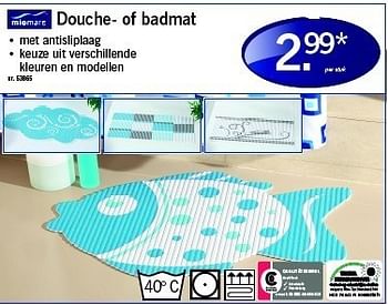 Promoties Douche- of badmat - Miomare - Geldig van 29/12/2010 tot 31/12/2010 bij Lidl