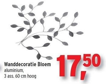 Grand spanning systeem Huismerk - Leen Bakker Wanddecoratie bloem - Promotie bij Leen Bakker