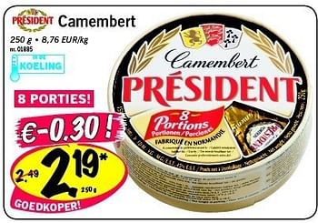 Promoties Camembert - Président - Geldig van 03/01/2011 tot 05/01/2011 bij Lidl
