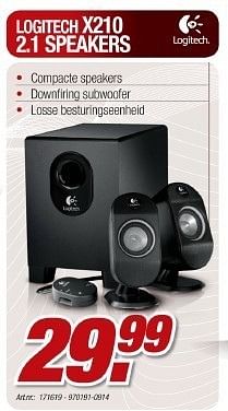 Promotions 2.1 speakers - Logitech - Valide de 05/01/2011 à 22/01/2011 chez Auva