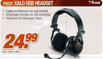 Promotions Xalo usb headset - Trust - Valide de 05/01/2011 à 22/01/2011 chez Auva
