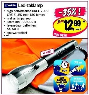 Promoties Led-zaklamp - Varta - Geldig van 06/01/2011 tot 08/01/2011 bij Lidl