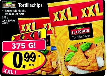 Promoties Tortillachips - El Tequito - Geldig van 17/01/2011 tot 19/01/2011 bij Lidl