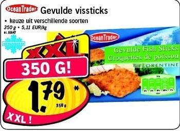Promoties Gevulde vissticks - Ocean Trader - Geldig van 24/01/2011 tot 26/01/2011 bij Lidl