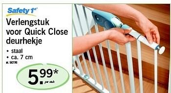 Promotions Verlengstuk voor quick close deurhekje - Safety 1st - Valide de 24/01/2011 à 29/01/2011 chez Lidl