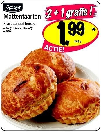 Promoties Mattentaarten - Delicieux - Geldig van 27/01/2011 tot 29/01/2011 bij Lidl