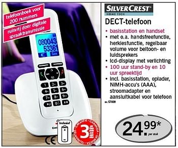 Promotions Dect-telefoon - SilverCrest - Valide de 03/02/2011 à 05/02/2011 chez Lidl
