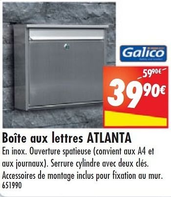 Promoties Boîte aux lettres atlanta - Galico - Geldig van 15/02/2011 tot 12/03/2011 bij Mr. Bricolage